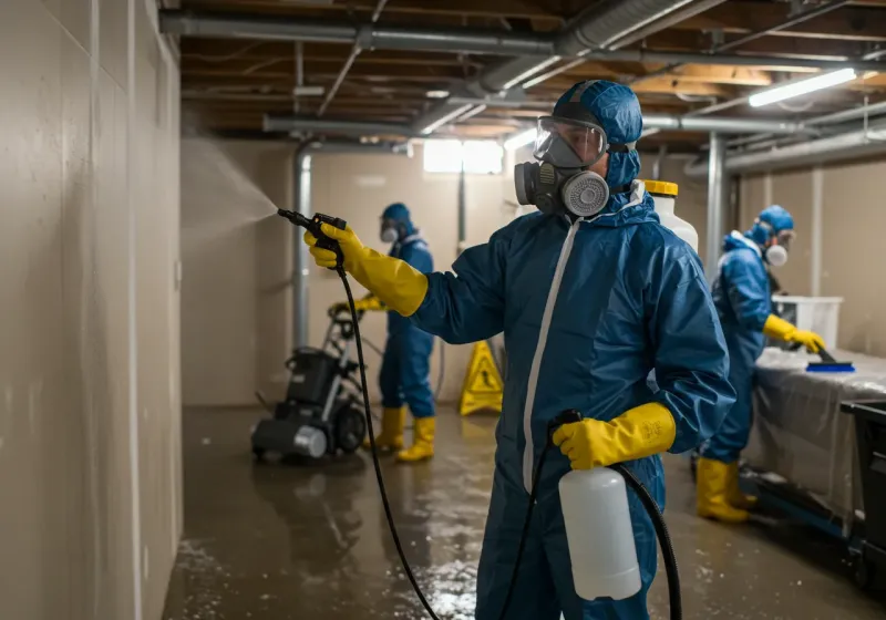 Basement Sanitization and Antimicrobial Treatment process in Belfield, ND